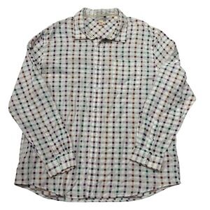 Carbon2Cobalt Men's Shirt XL 100% Cotton Print Longsleeve Button Down Plaid
